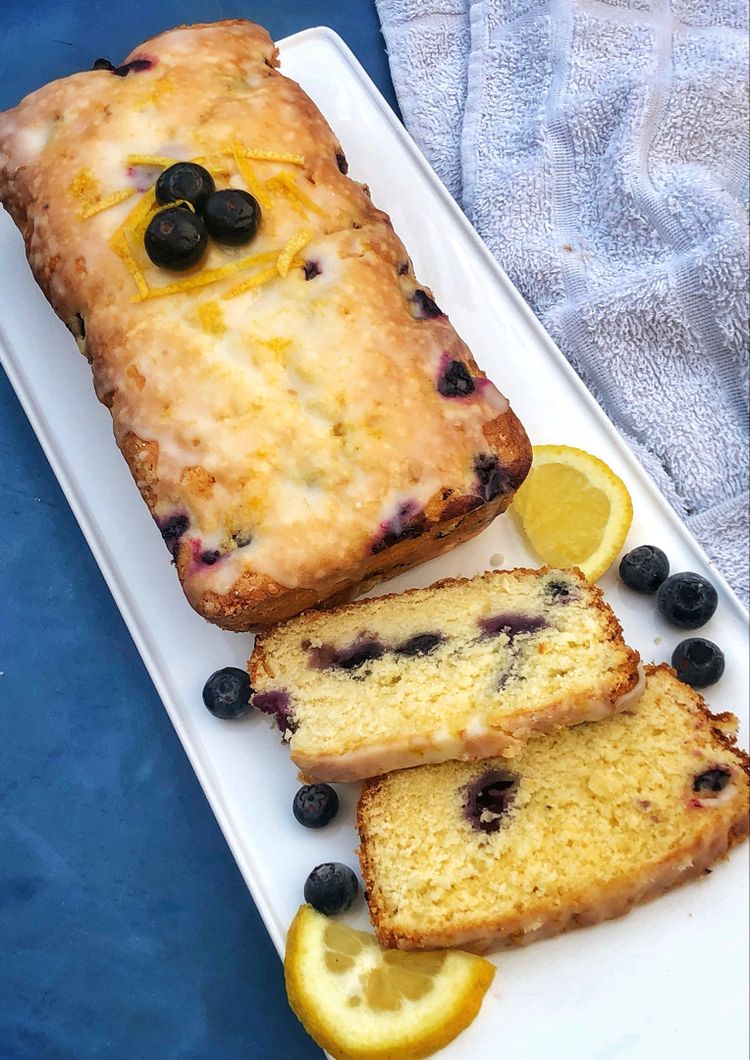 LEMON BLUEBERRY POUND CAKE