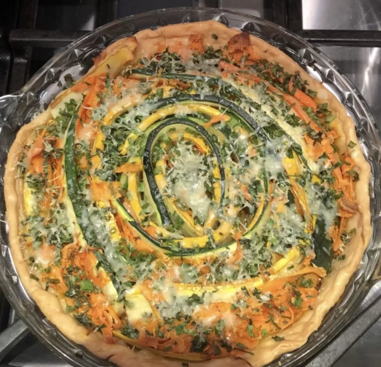 THE SPIRAL VEGETABLE TART IS A FUN AND DELICIOUS WAY TO EAT YOUR VEGGIES