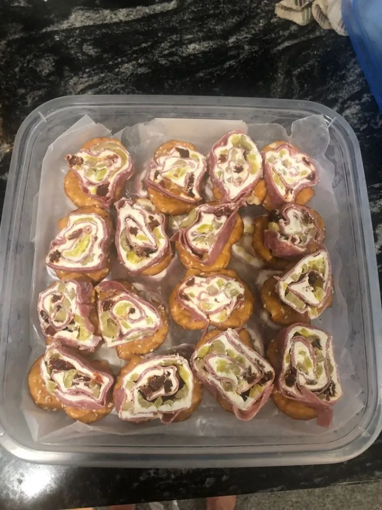 Salami and Cream Cheese Roll up