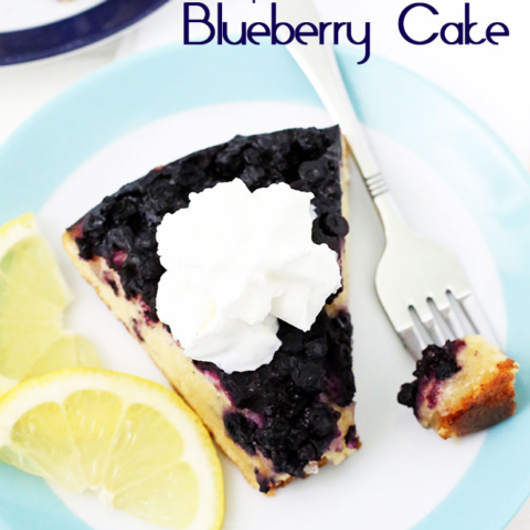 Upside-Down Lemon Blueberry Cake