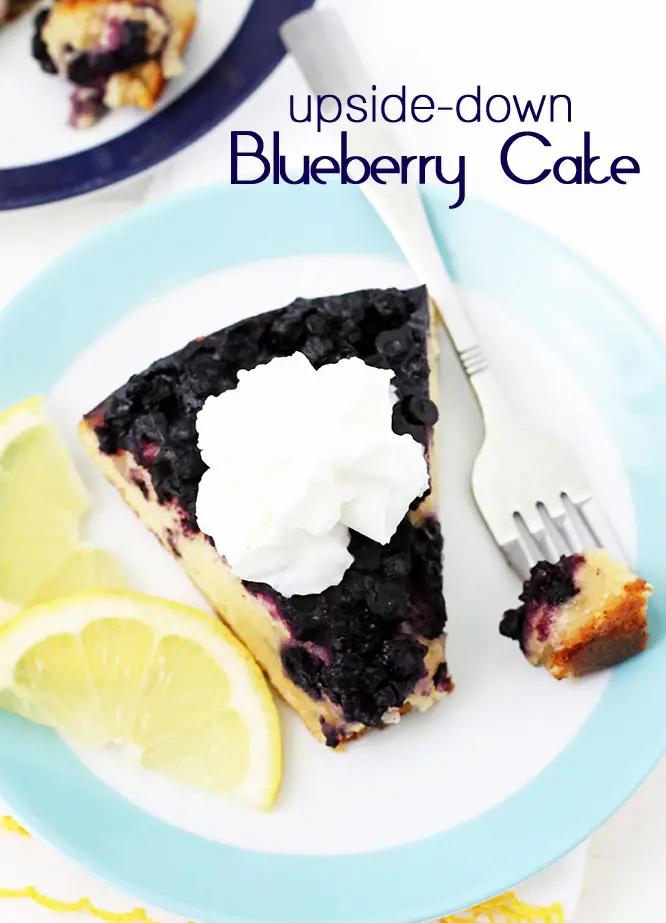 Upside-Down Lemon Blueberry Cake