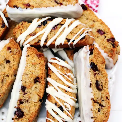 White Chocolate & Dried Cranberry American-Style Biscotti