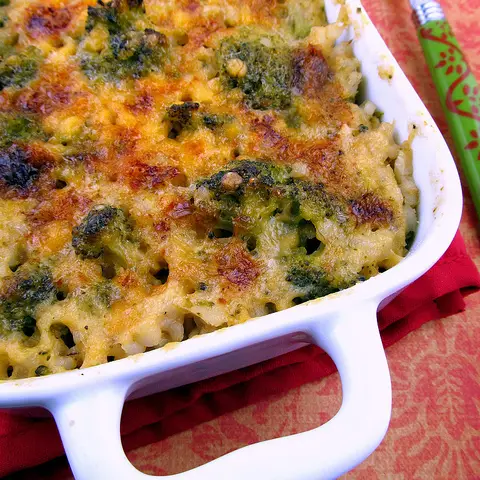 BAKED BROCCOLI CHEESE RICE