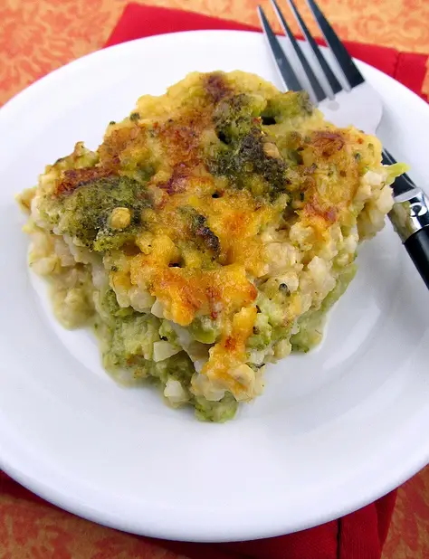 BAKED BROCCOLI CHEESE RICE