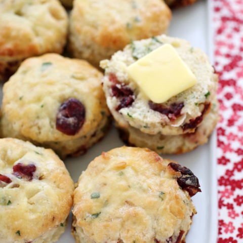 CRANBERRY BASIL CHRISTMAS BISCUITS
