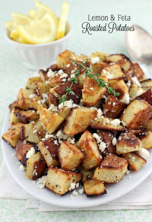 Lemon And Feta Roasted Potatoes Taste Of Recipe 9353