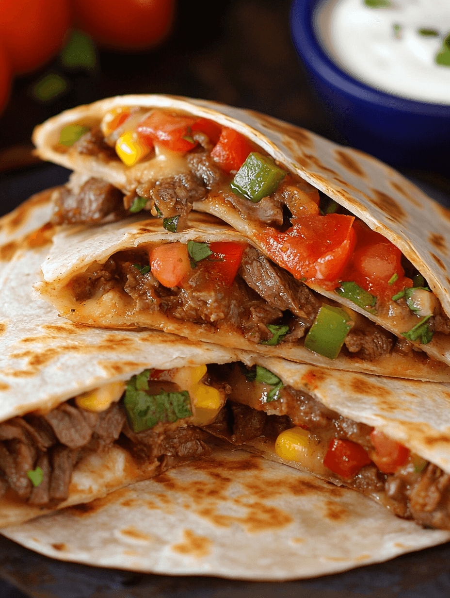 Loaded Steak Quesadillas 9 Loaded Steak Quesadillas