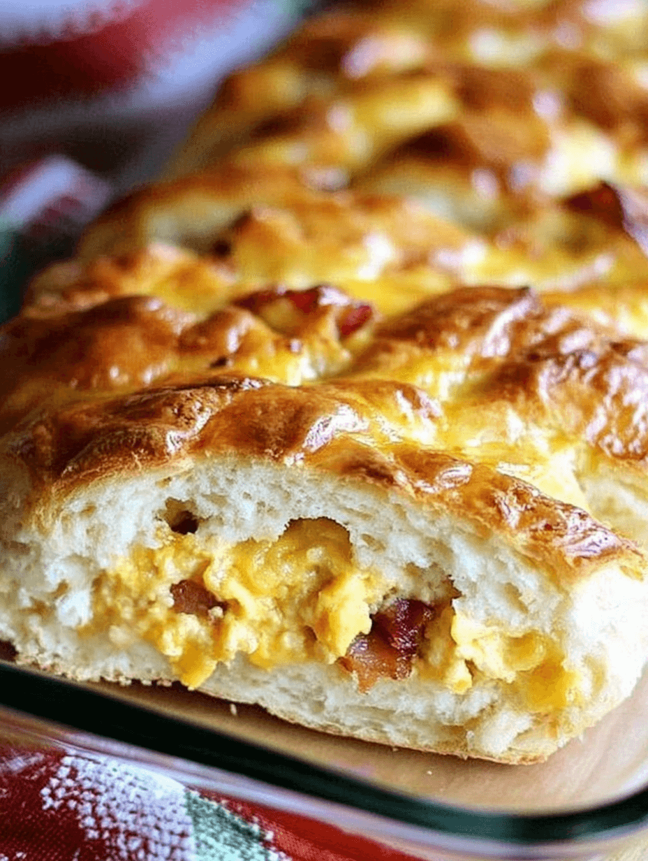 Christmas Morning Bacon, Egg, and Cheese Biscuit Bake