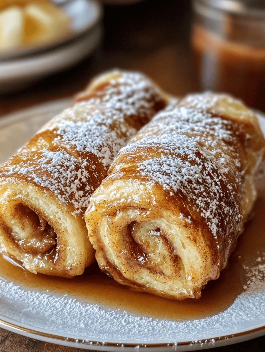 Cinnamon Roll French Toast Rolls 6 Cinnamon Roll French Toast Rolls