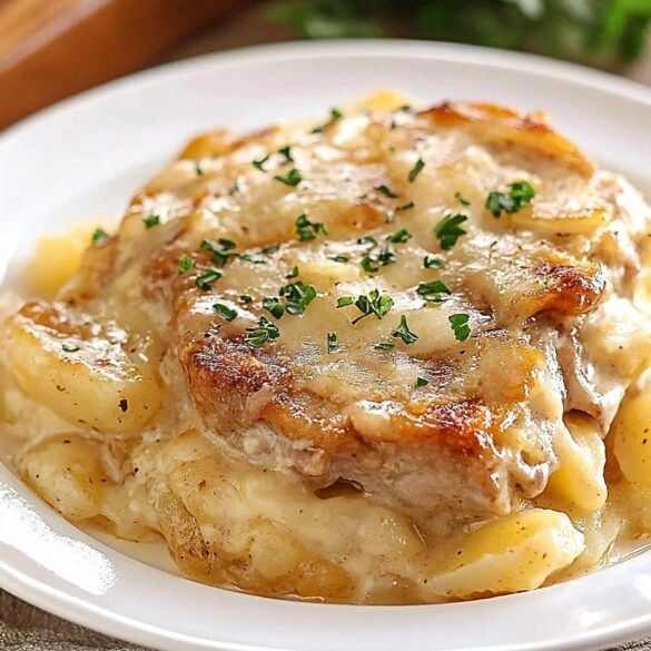 Smothered Pork Chop Scalloped Potato Casserole