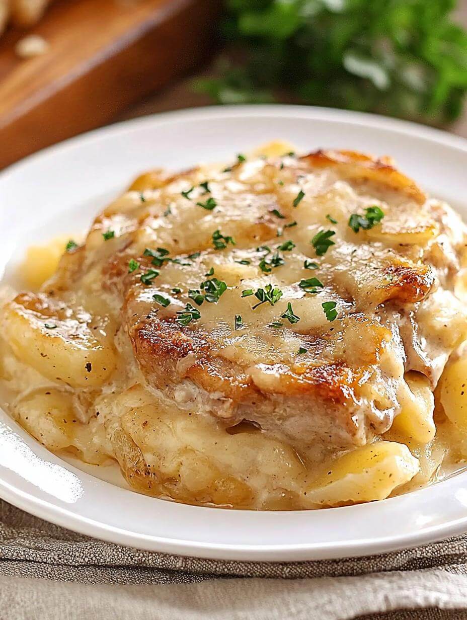 Smothered Pork Chop Scalloped Potato Casserole-image