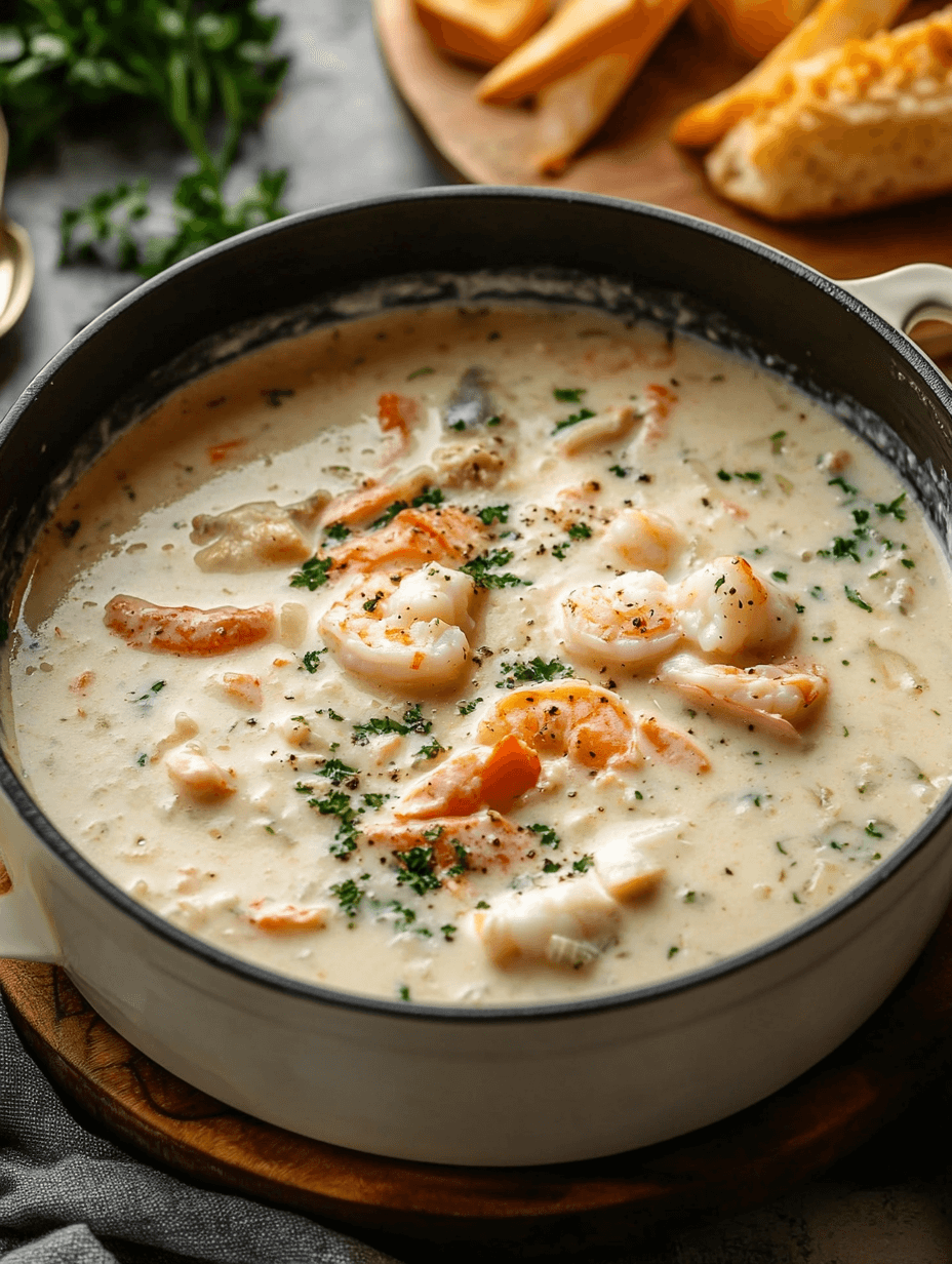 Creamy Crab and Shrimp Seafood Bisque