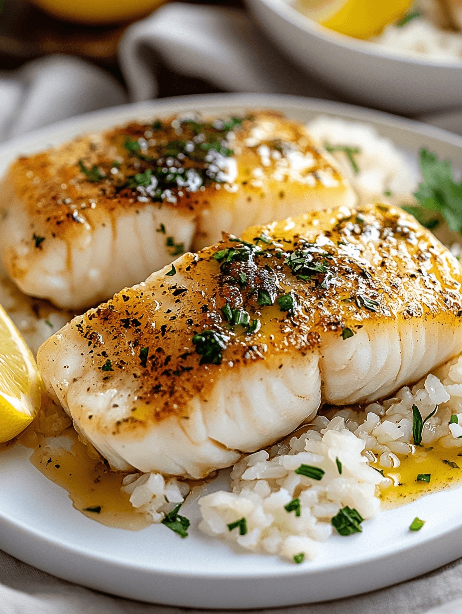 Golden Seared Cod with Herb Butter Sauce 7 Golden Seared Cod with Herb Butter Sauce