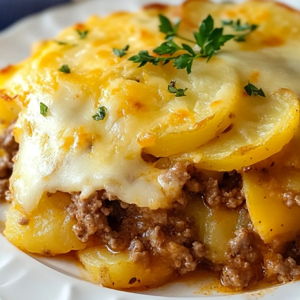 Cheesy Hamburger Potato Casserole Without Soup