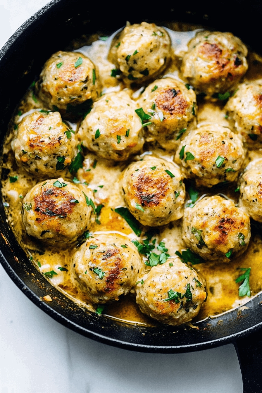 Chicken Piccata Meatballs 8 Chicken Piccata Meatballs