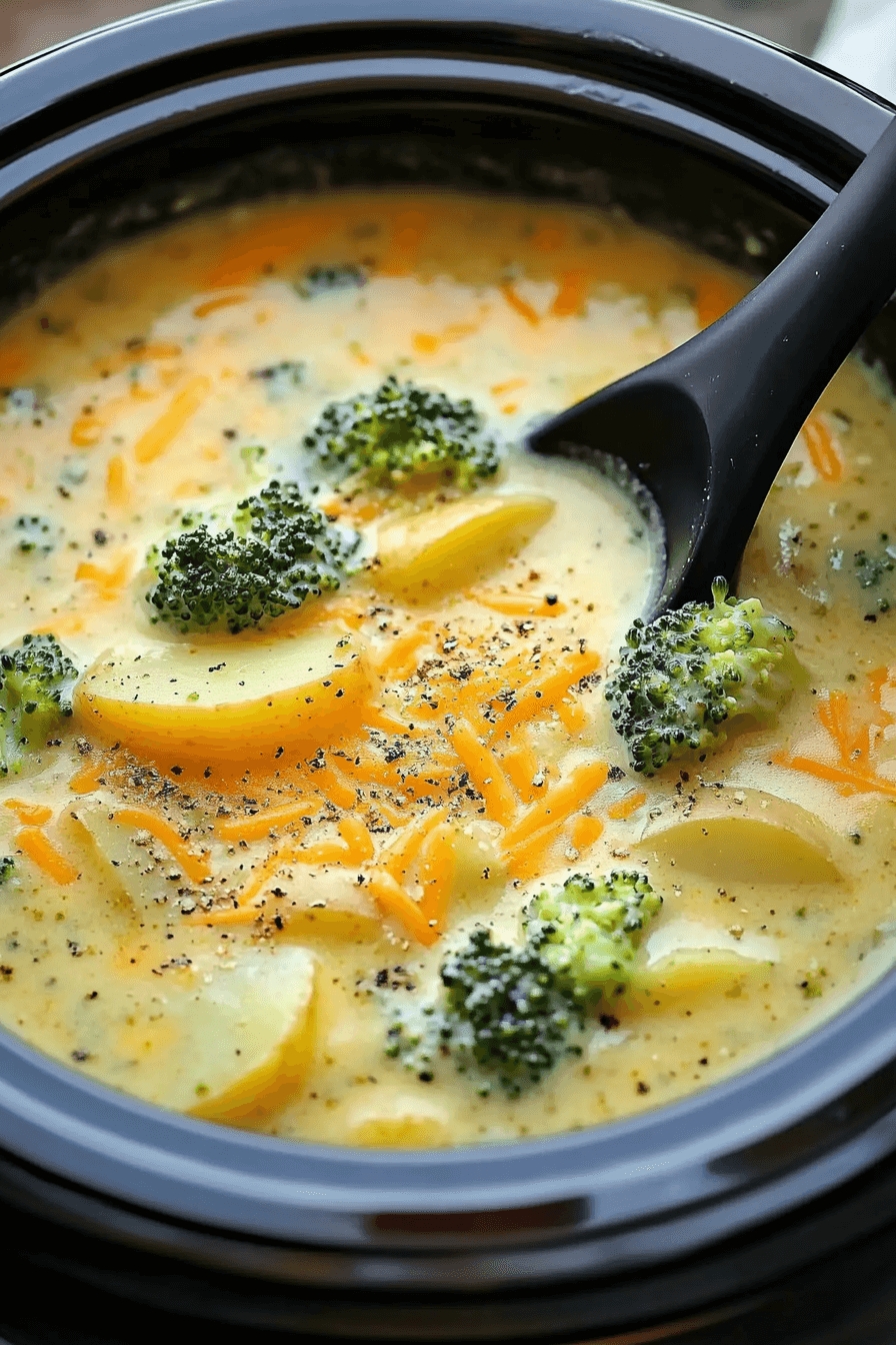 Crockpot Potato Broccoli Cheddar Soup 5 Crockpot Potato Broccoli Cheddar Soup
