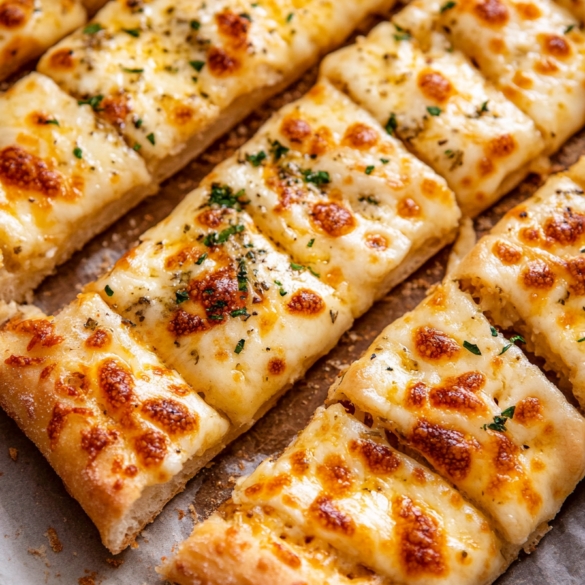 Homemade Cheesy Garlic Breadsticks