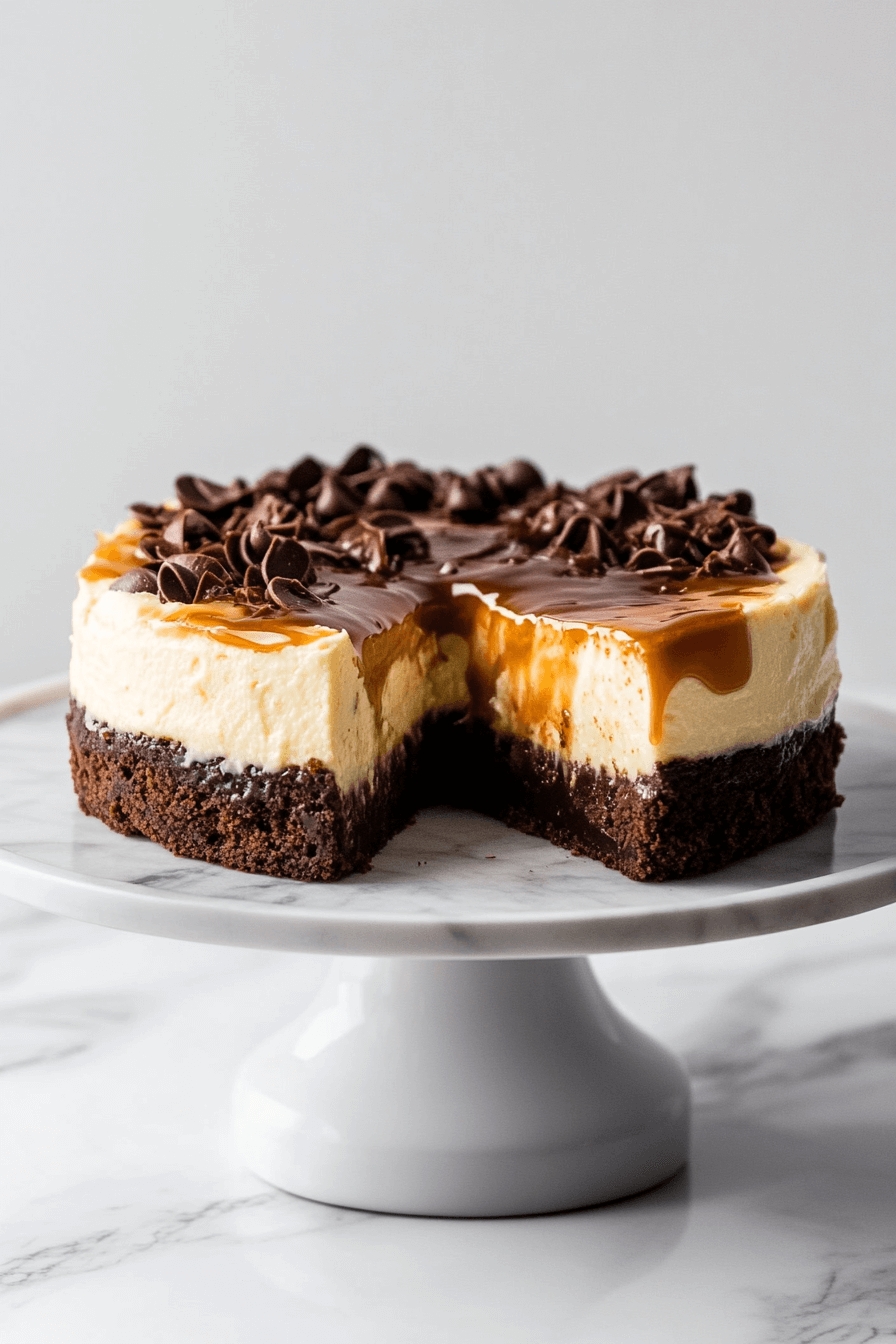 Caramel Brownie Cheesecake 7 Caramel Brownie Cheesecake