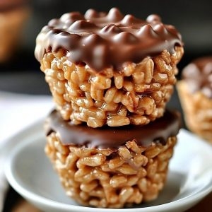 Chocolate Peanut Butter Rice Krispie Cups