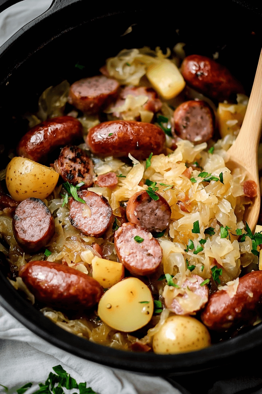 Polish sausage Sauerkraut and potatoes 5 Polish Sausage, Sauerkraut and Potatoes