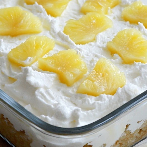 No-Bake Pineapple Cream Dessert