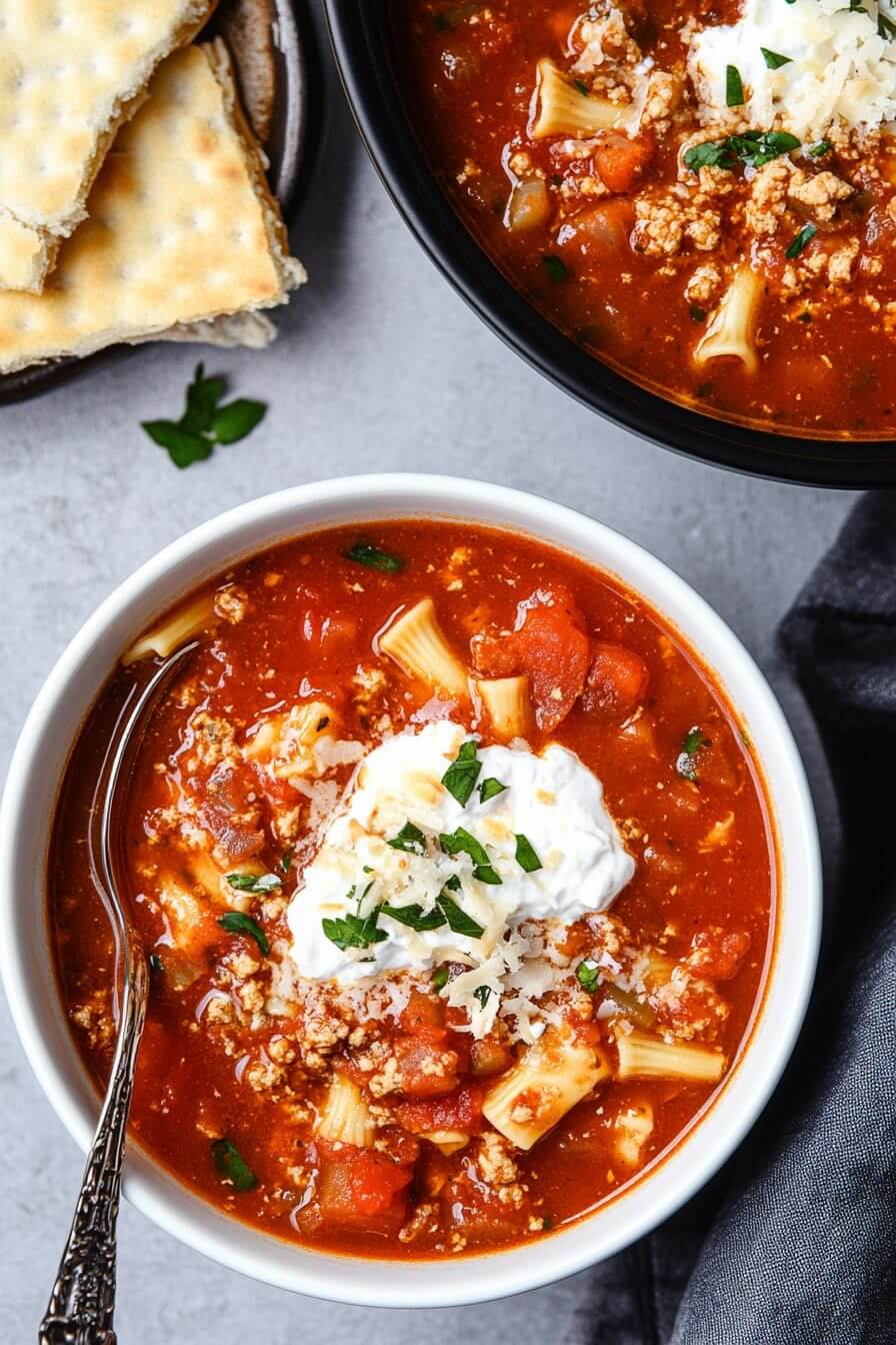 Slow Cooker Lasagna Soup