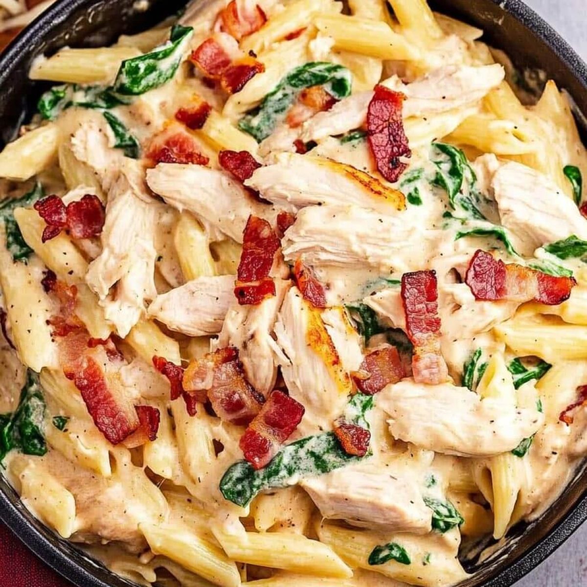 Chicken Bacon Spinach Penne