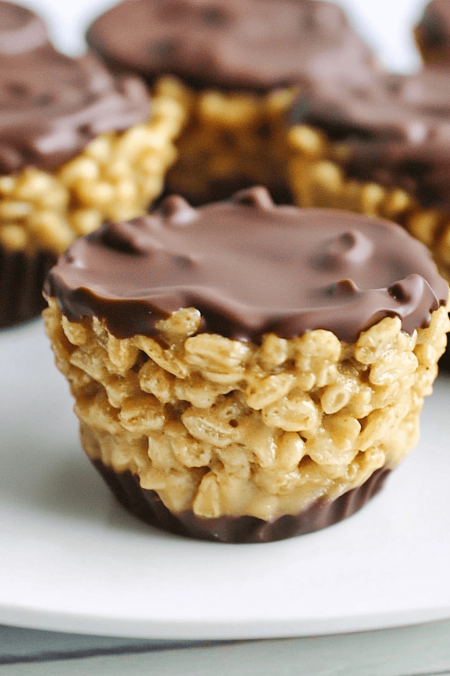 Chocolate Peanut Butter Rice Krispie Cups 5 Chocolate Peanut Butter Rice Krispie Cups