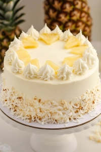 Pineapple Coconut Surprise Cake