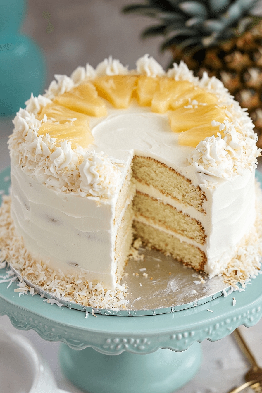 Pineapple Coconut Surprise Cake 6 Pineapple Coconut Surprise Cake