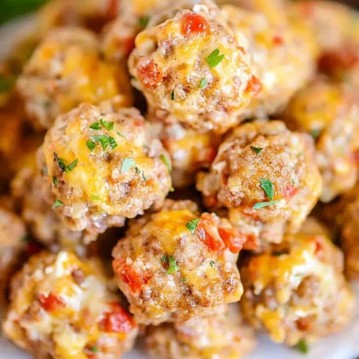 Rotel Cream Cheese Sausage Balls