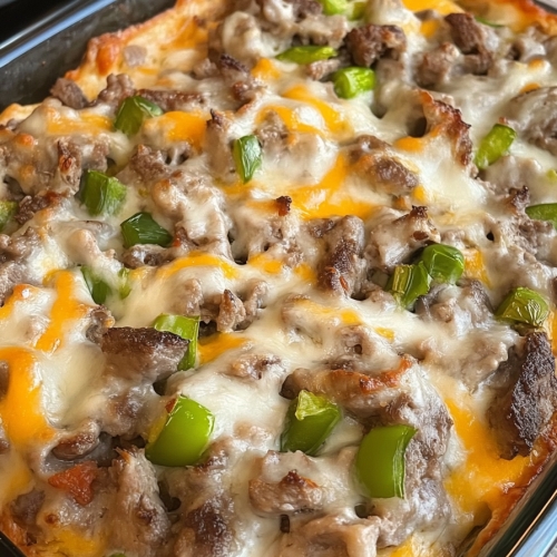 PHILLY CHEESE STEAK CASSEROLE 8 PHILLY CHEESE STEAK CASSEROLE