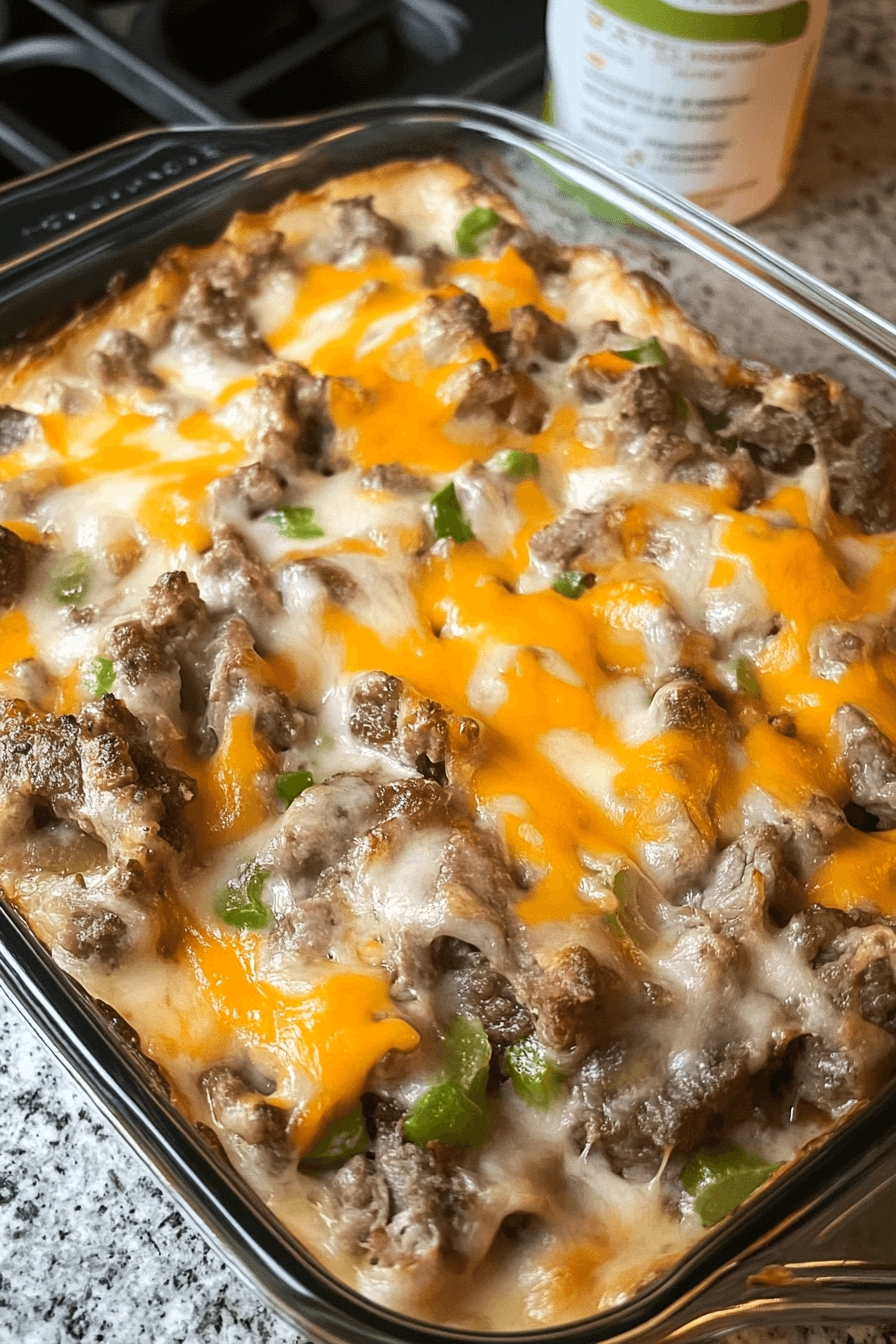 PHILLY CHEESE STEAK CASSEROLE 6 PHILLY CHEESE STEAK CASSEROLE