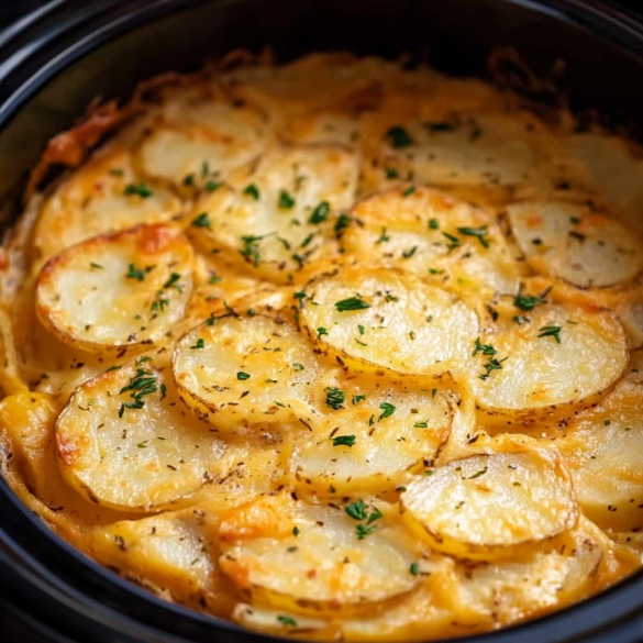 Slow Cooker Scalloped Potatoes