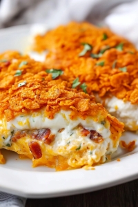 Cream Cheese and Bacon Stuffed Doritos Chicken