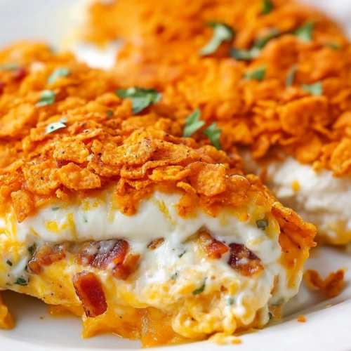 Cream Cheese and Bacon Stuffed Doritos Chicken 6 Cream Cheese and Bacon Stuffed Doritos Chicken