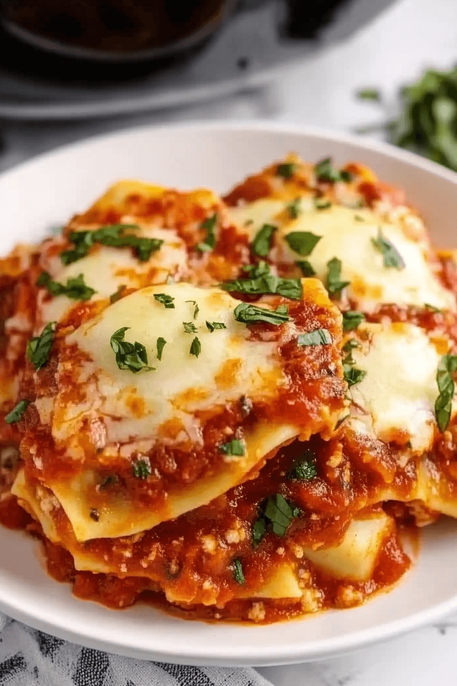 Slow Cooker Ravioli Lasagna Recipe 5 Slow Cooker Ravioli Lasagna