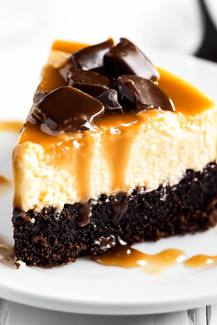 Caramel Brownie Cheesecake 9 Caramel Brownie Cheesecake