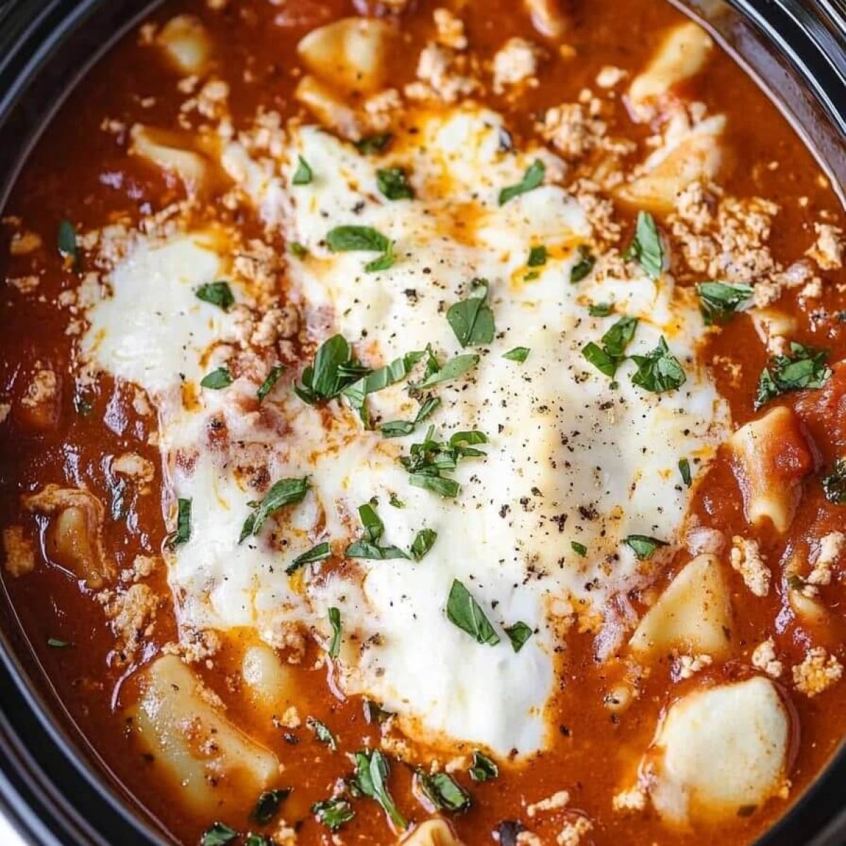 Slow Cooker Lasagna Soup