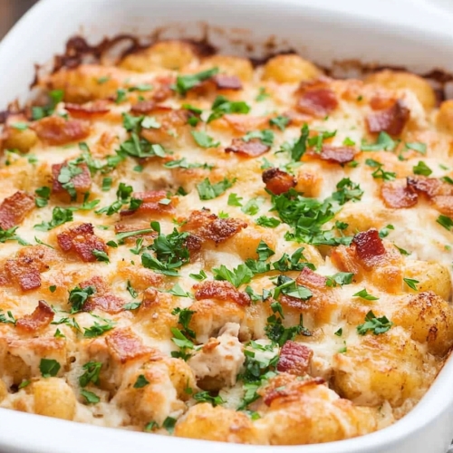 Chicken Bacon Ranch Tater Tot Casserole 6 Chicken Bacon Ranch Tater Tot Casserole