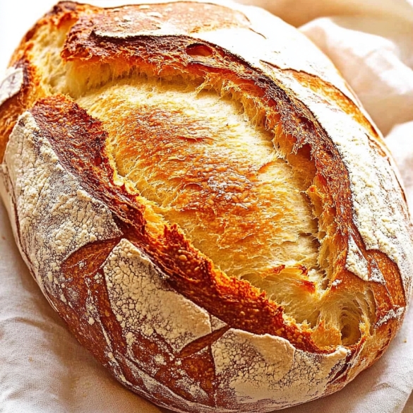 Round loaf of crusty German bread