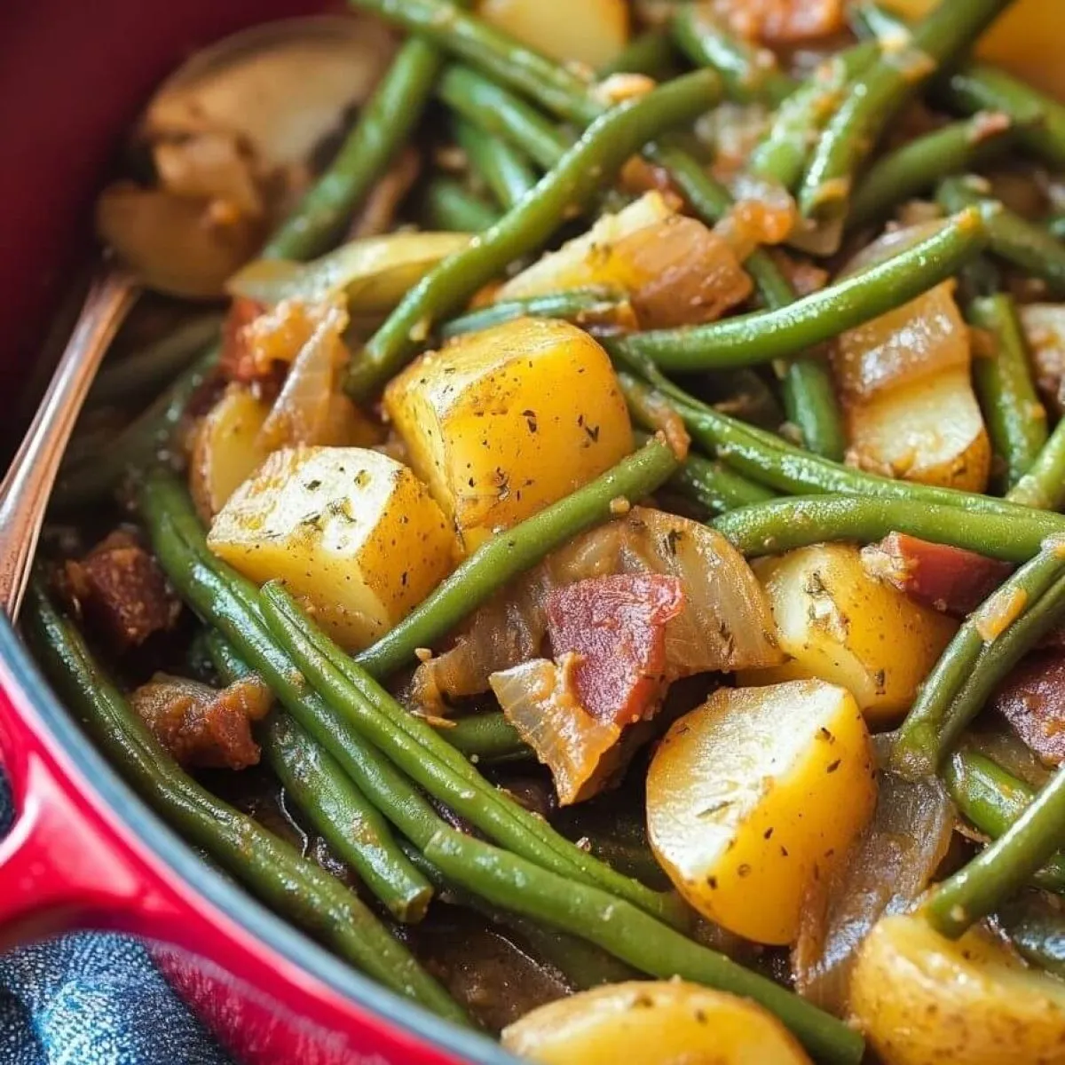 Smothered Green Beans with Potatoes