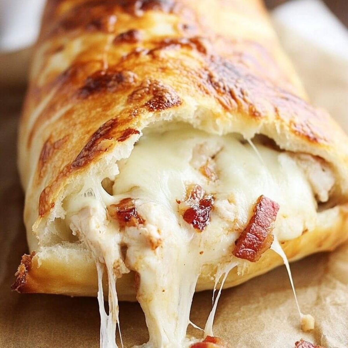 Chicken Bacon Ranch Stromboli
