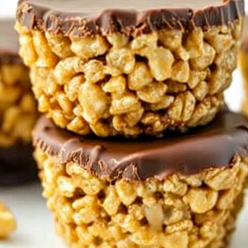 Chocolate Peanut Butter Rice Krispie Cups 6 Chocolate Peanut Butter Rice Krispie Cups