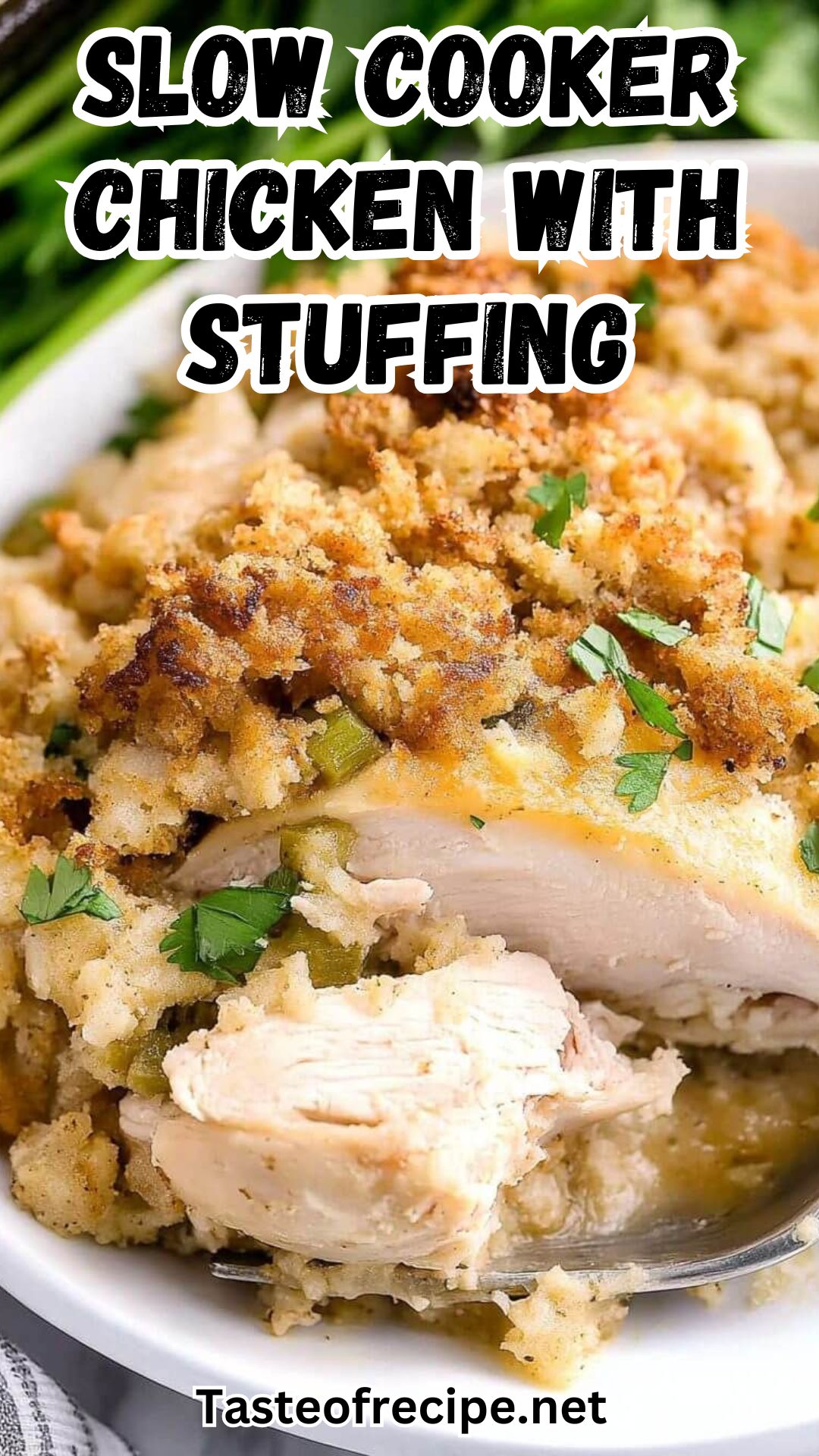 4-Ingredient Slow Cooker Chicken with Stuffing 4-Ingredient Slow Cooker Chicken with Stuffing