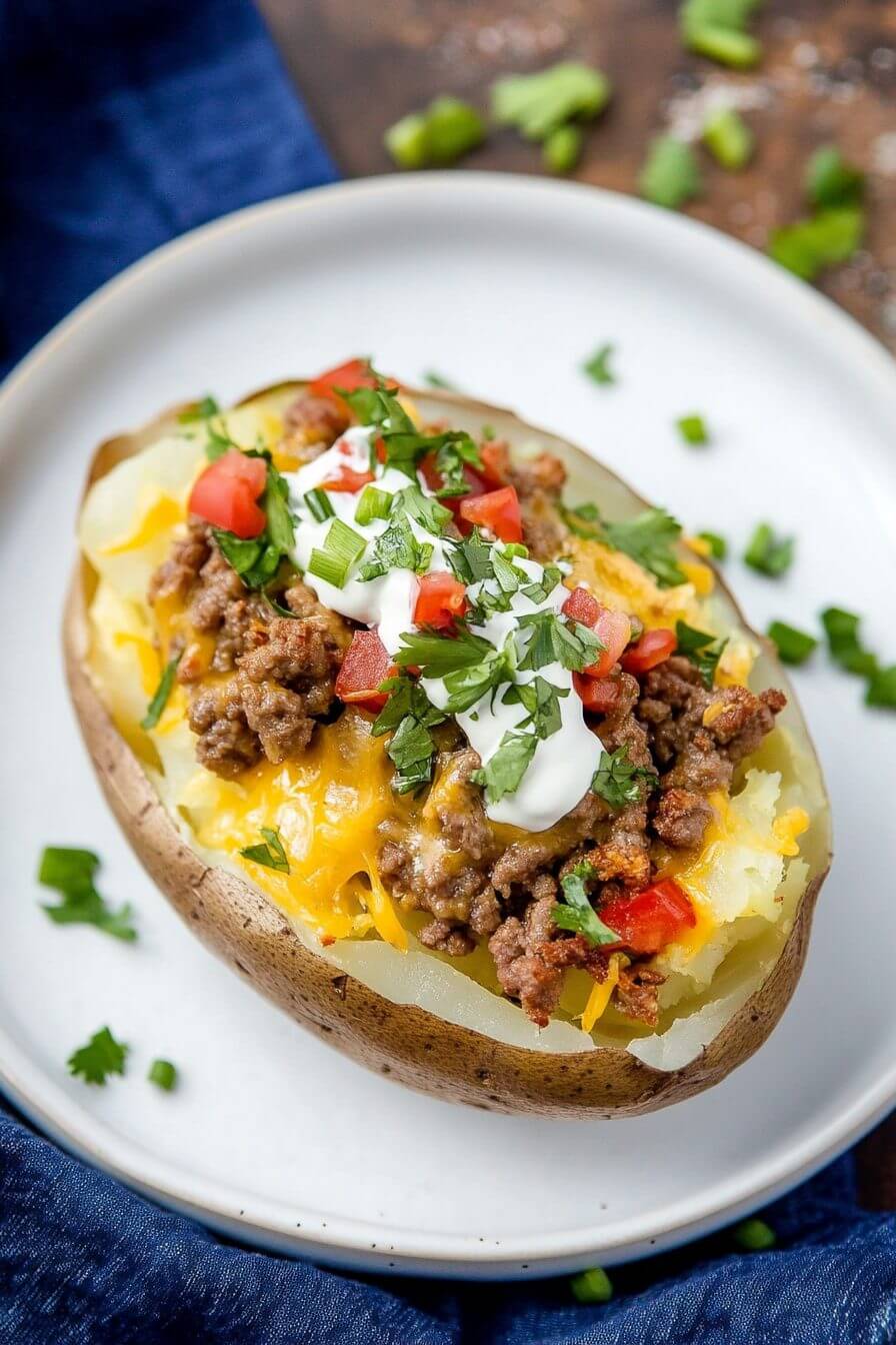 Taco Stuffed Baked Potato