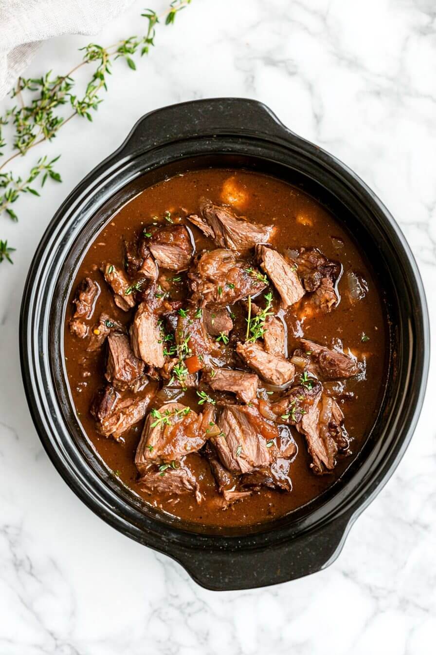 Ingredients laid out for Slow Cooker Amish Pot Roast