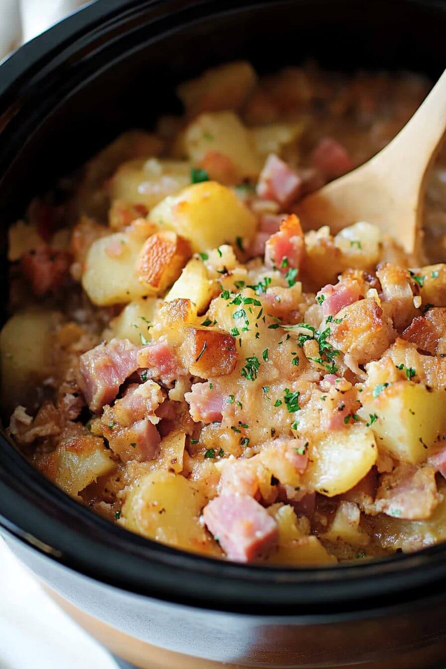 Ham and Potato Casserole in Crockpot