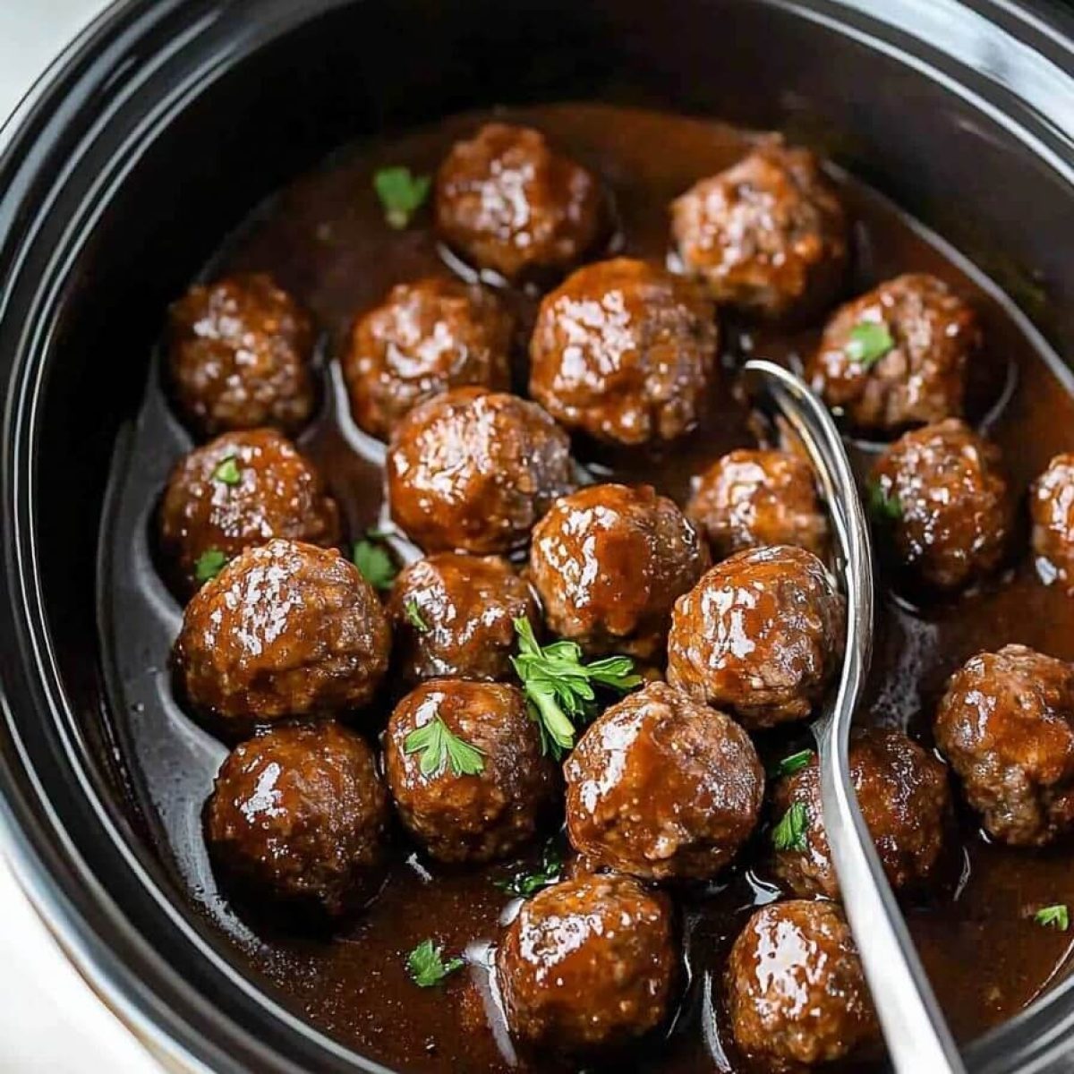 Slow Cooker Salisbury Steak Meatballs