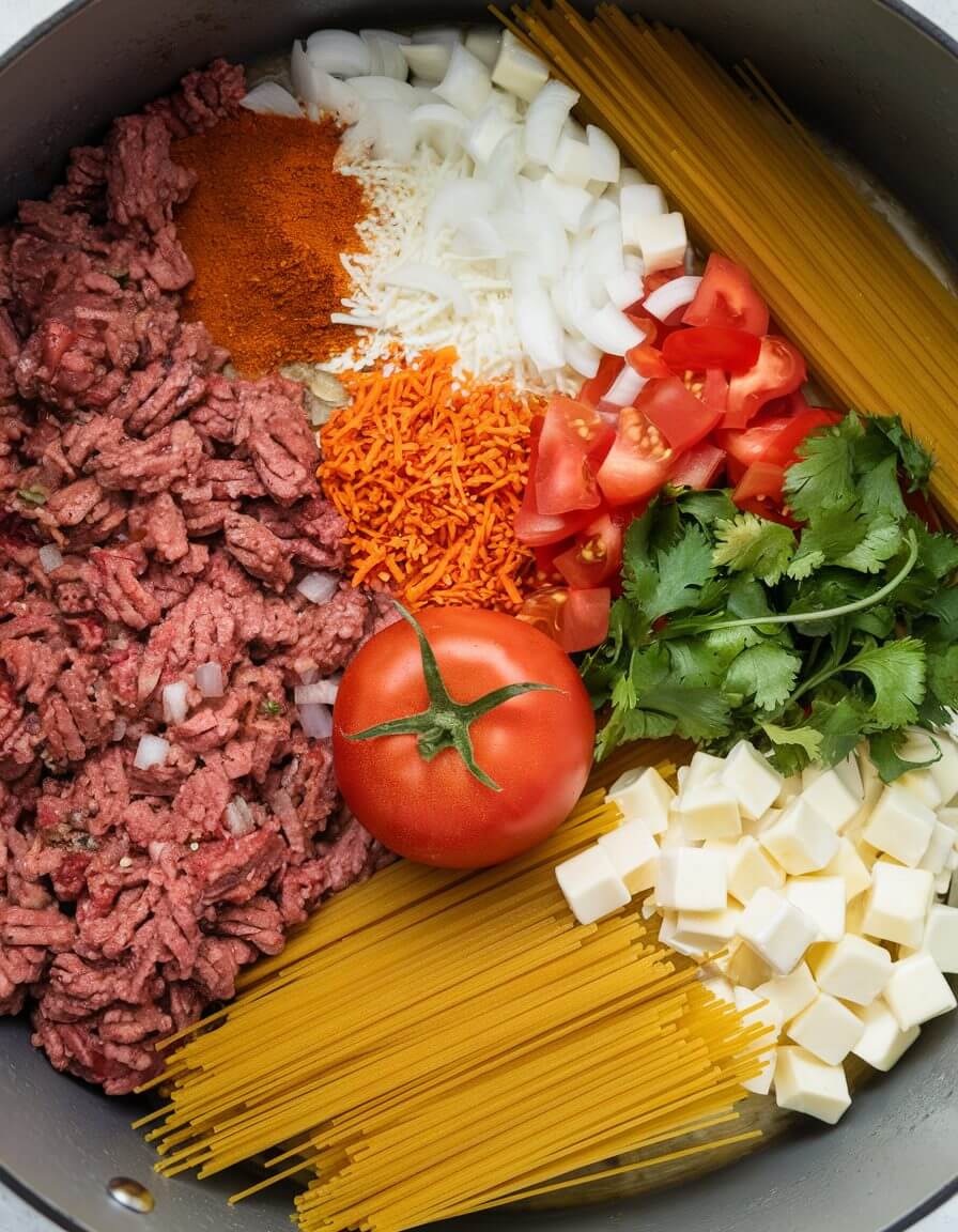 One Pot Taco Spaghetti Meal